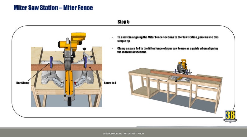 Miter Saw Station Build Plans Woodworking Plans, Miter Saw Workbench, Workshop Cabinet image 6