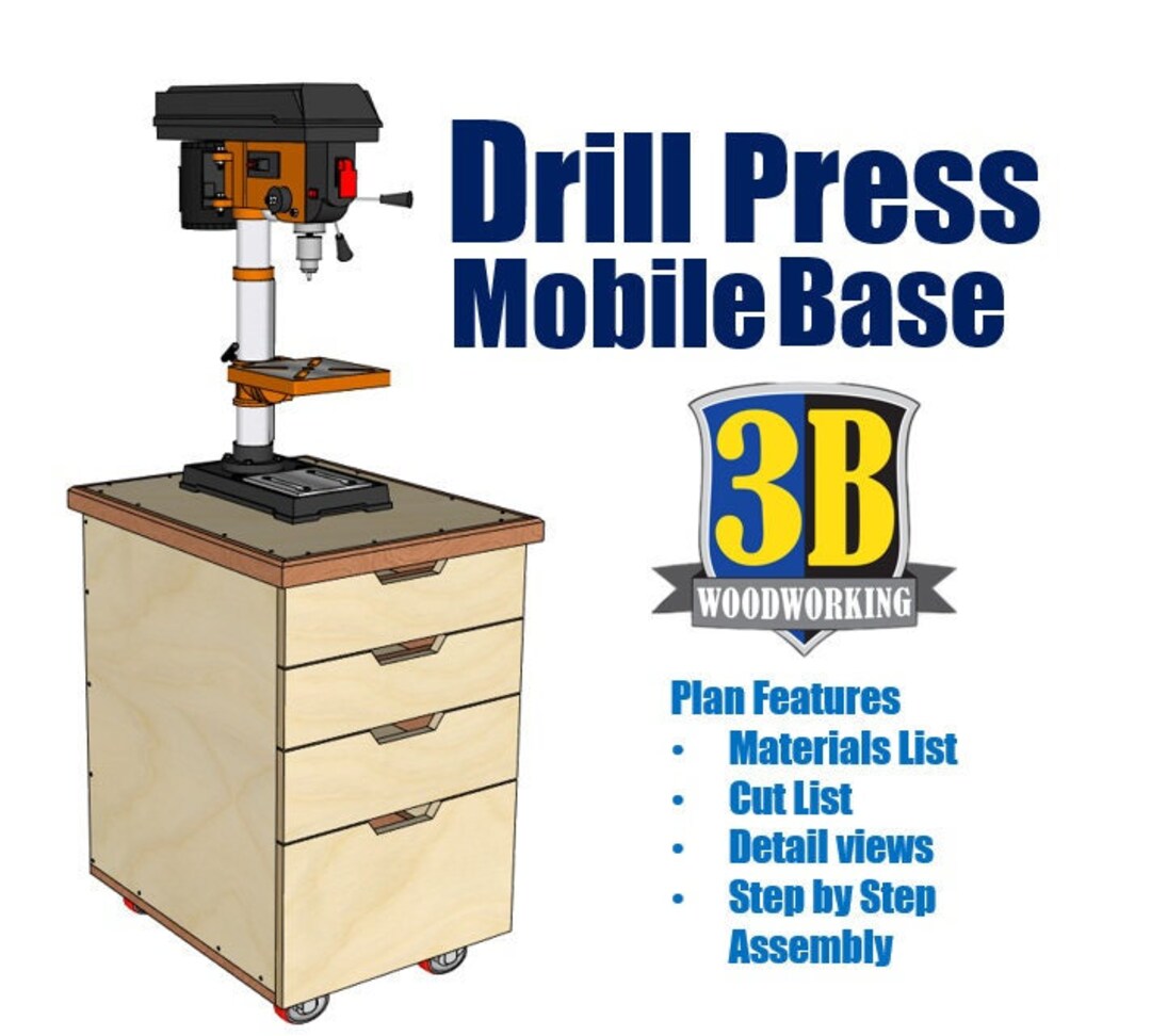 Drill Press Mobile /drill Press Stand Build Plans Etsy