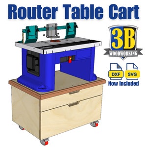 Router Table Cart - Build Plans | Woodworking Plans, DIY Router Table, Router Table Plans