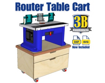 Router Table Cart - Build Plans | Woodworking Plans, DIY Router Table, Router Table Plans