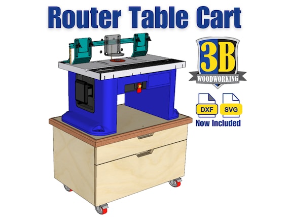 Router Table Cart Build Plans: DIY Woodworking Project (Digital Download, CNC Files Included)
