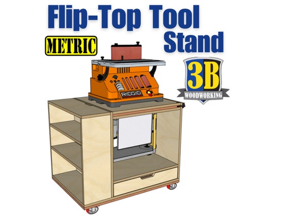 Flip Top Tool Stand Metric Build Plans Woodworking Plans, Benchtop Sander, Planer  Stand, Digital Plans 