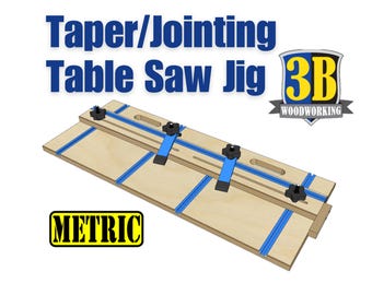 Table Saw Taper & Jointing Jig: Metric Woodworking Plans (Digital Download)