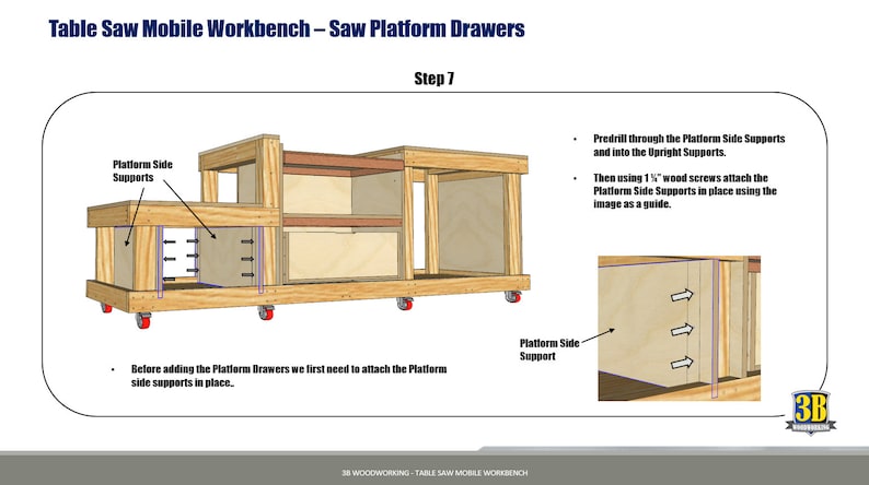 Woodworking plans, workbench plans, table saw workbench, and garage storage solutions.