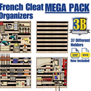 French Cleat Organizers Mega Combo Build Plans / Woodworking Plans / Digital Download