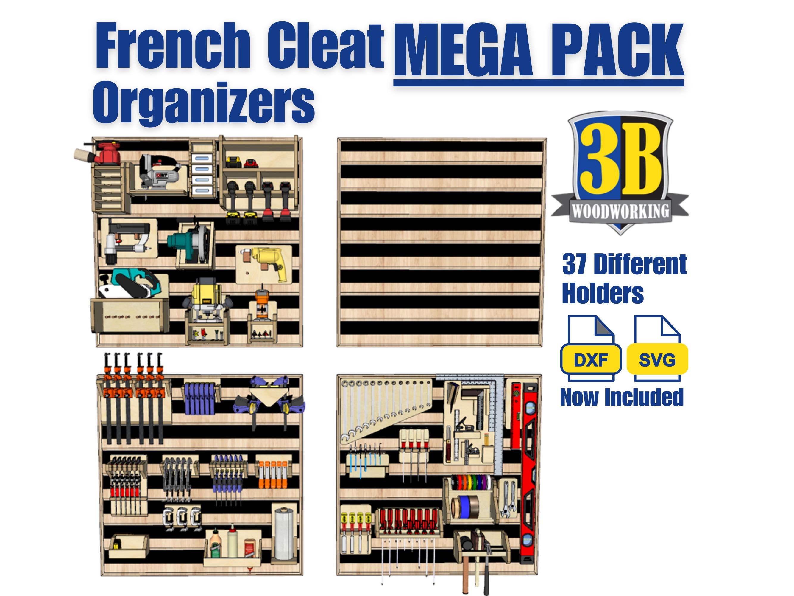 French Cleat Organizers Mega Combo Build Plans / Woodworking Plans / Digital Download
