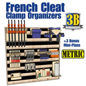 French Cleat Clamp Organizer Metric Build Plans / Instant Download / Woodworking Plans