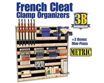 French Cleat Clamp Organizer Metric Build Plans / Instant Download / Woodworking Plans
