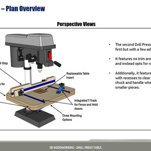 Drill Press Table using T-Track and Material Hold Down's