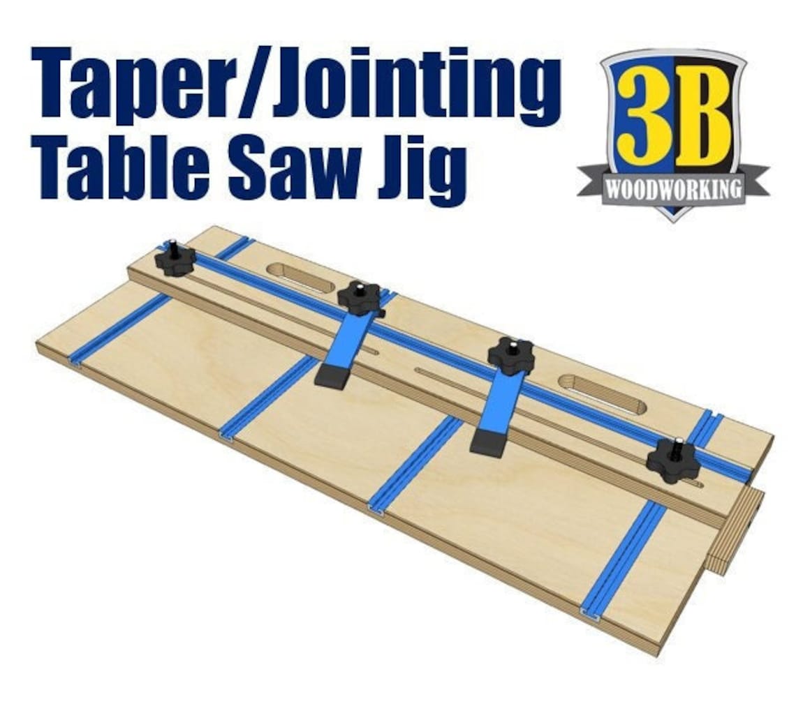 Taper Jointing Table Saw Jig Build Plans /table Saw Jig / Etsy