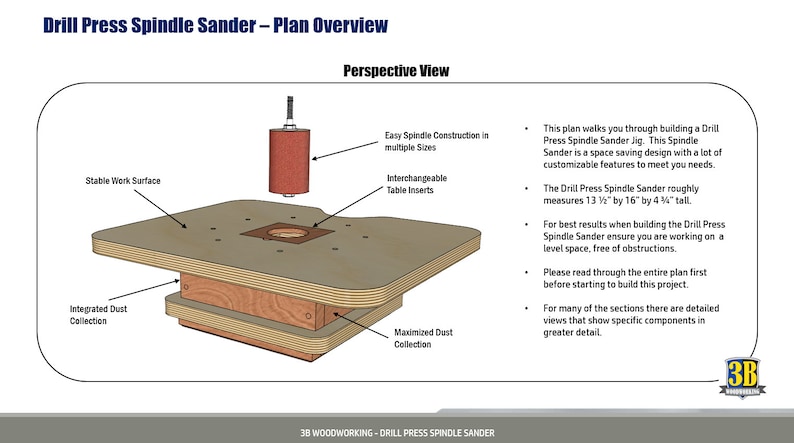 Drill Press Spindle Sander jig, Drill Press Table