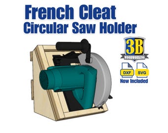 French Cleat Circular Saw Holder Build Plans: Workshop Storage (CNC Files Included) (Digital Download)