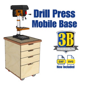 Drill Press Mobile Cabinet /Drill Press Stand - Build Plans | Woodworking Plans, digital plans