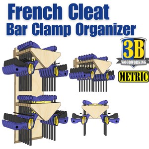 French Cleat Bar Clamp Storage Plans: DIY Garage Organizer (Metric Build Plans)