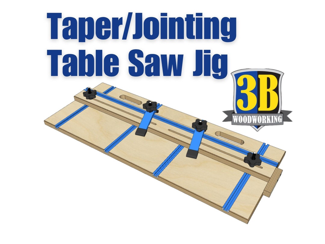 Taper Jointing Table Saw Jig Build Plans /table Saw Jig / Digital