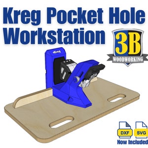 Kreg Pocket Hole Workstation - Build Plans / Pocket Hole Jig / Woodworking Plans / Digital Download