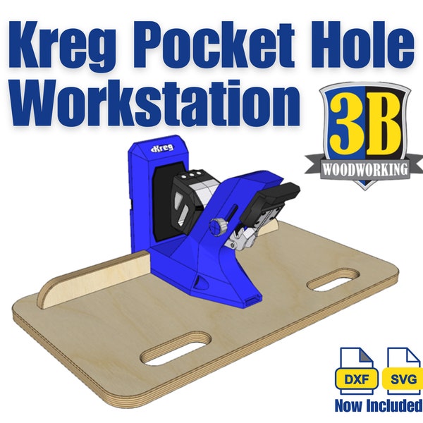 Kreg Pocket Hole Workstation - Build Plans / Pocket Hole Jig / Woodworking Plans / Digital Download