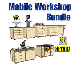 Mobile Workshop Plans Bundle: Metric Woodworking Plans (Digital Download)