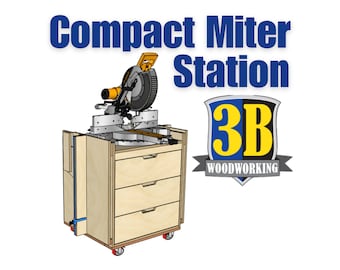 Compact Miter Saw Station Build Plans: Mobile Woodworking Plans (Digital Download)