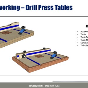 Drill Press Table using T-Track and Material Hold Down's