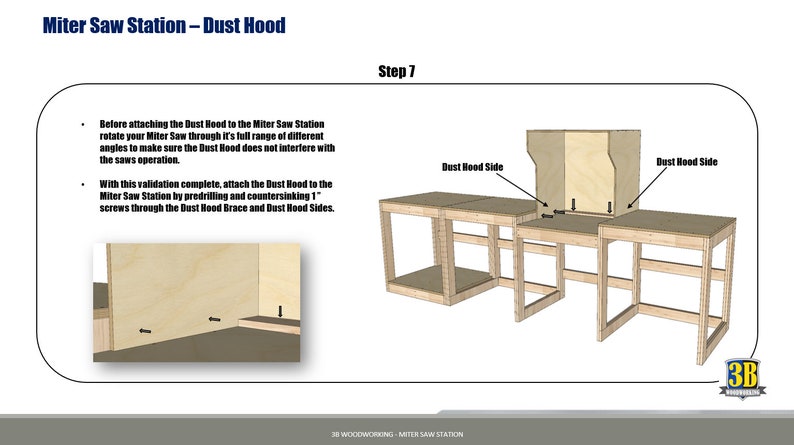 Miter Saw Station Build Plans Woodworking Plans, Miter Saw Workbench, Workshop Cabinet image 5