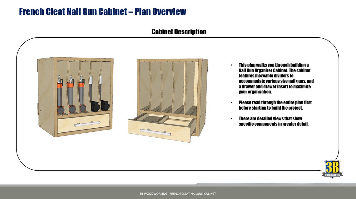 Nail Gun Organizer Build Plans / / Etsy