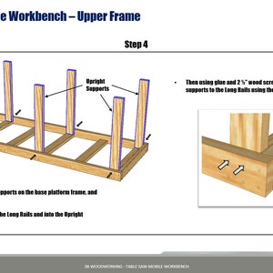 Woodworking plans, workbench plans, table saw workbench, and garage storage solutions.