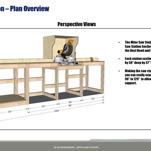 Miter Saw Station Build Plans Woodworking Plans, Miter Saw Workbench, Workshop Cabinet image 3