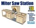 Miter Saw Station - Build Plans | Woodworking Plans, Miter Saw Workbench, Workshop Cabinet 