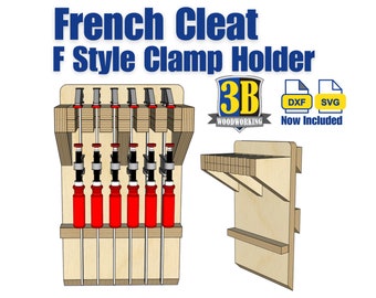 French Cleat Clamp Organizer Build Plans: Woodworking Shop Project (CNC Files Included)