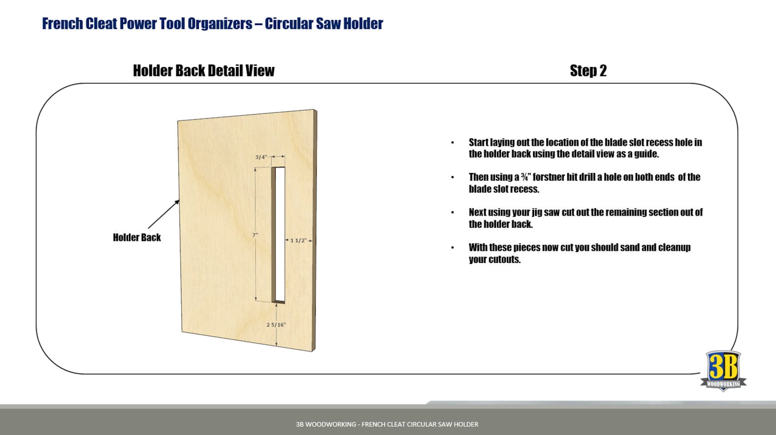 French Cleat Circular Saw Holder Build Plans Circular Saw Etsy