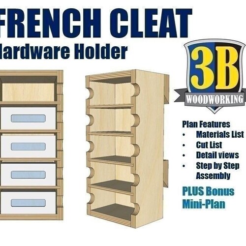 French Cleat Screwdriver Holder Build Plans Tool Storage Etsy