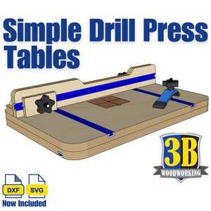 DIY Drill Press Table Build Plans: Woodworking Project (Digital Plans, CNC Files Included)