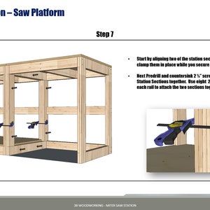 Miter Saw Station Build Plans Woodworking Plans, Miter Saw Workbench, Workshop Cabinet image 4