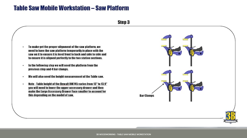 Woodworking plans for a table saw mobile workbench, designed for easy mobility and efficient workspace organization, with built-in storage and a sturdy surface for projects from 3bwoodworking