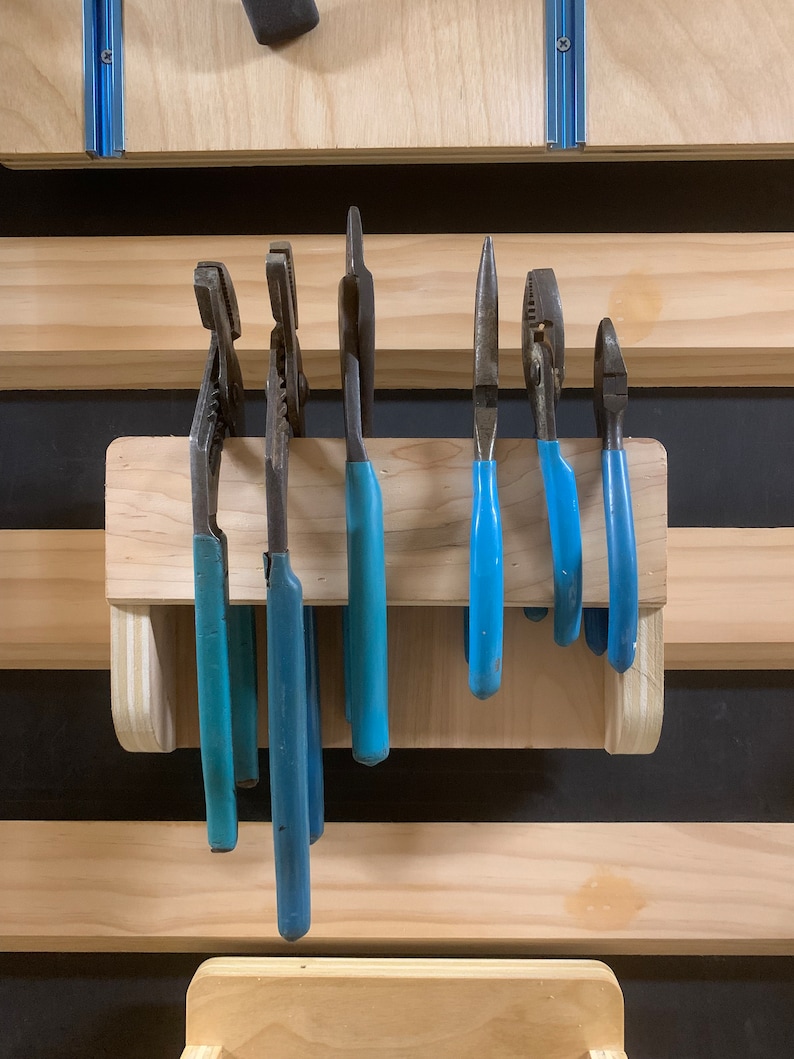 French Cleat Pliers Holder Build Plans Tool Storage Etsy