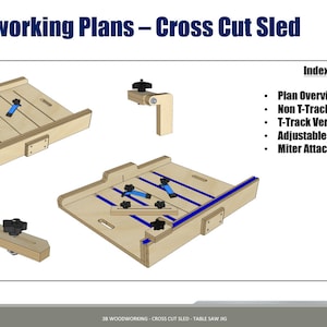 Crosscut Sled Woodworking Plans: Table Saw Jig (metric) (digital ...