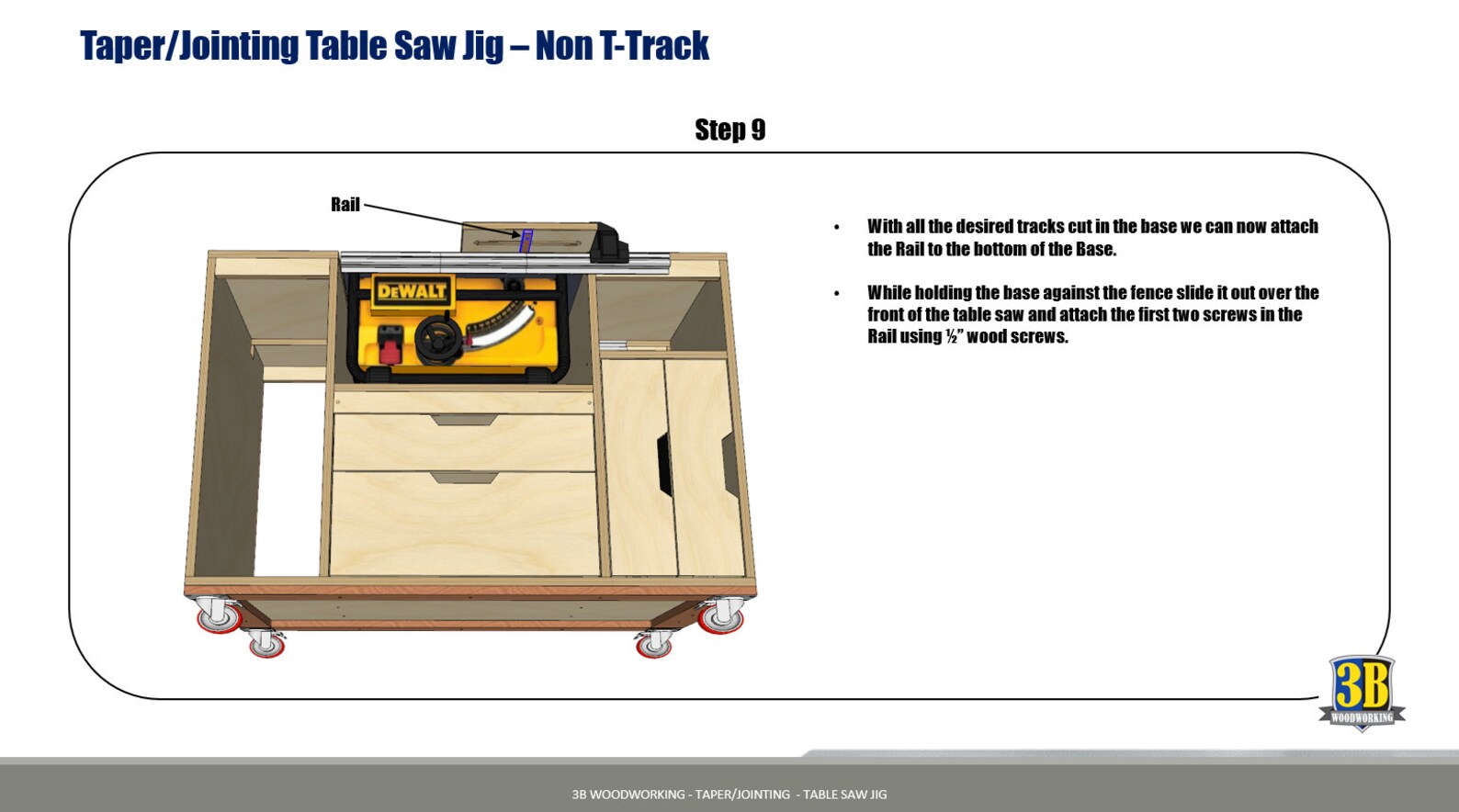 Taper Jointing Table Saw Jig Build Plans /table Saw Jig / Etsy