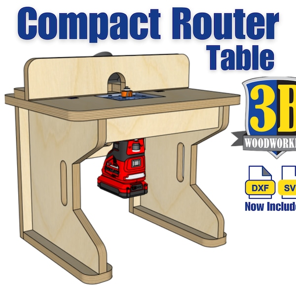 Compact Router Table - Build Plans, DIY Router Table Plans, Router Table Plans, Portable Router Table, CNC files