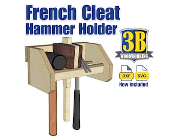 French Cleat Hammer Rack - Build Plans | Hammer Holder, Tool Storage