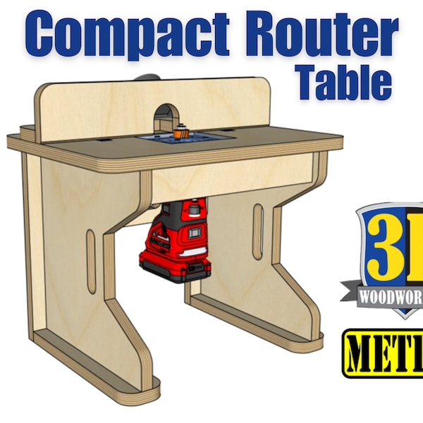 Compacte routertafel - Metrische bouwplannen, doe-het-zelf-routertafelplannen, routertafelplannen, draagbare routertafel