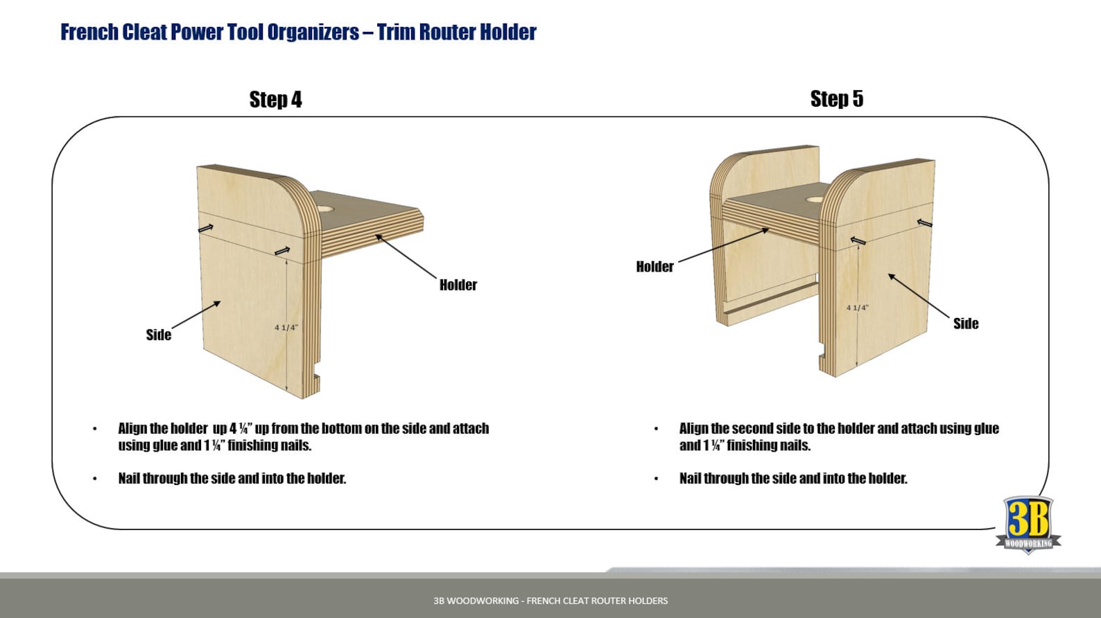 French Cleat Router Holders Build Plans Router Storage, Power Tool
