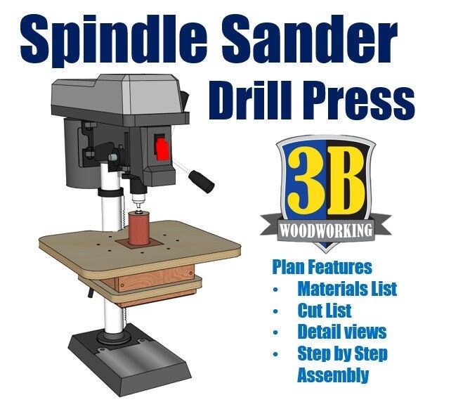 Drill Press Spindle Sander /drill Press Jig Build Plans Etsy