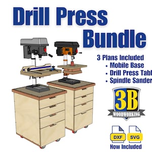 Drill Press Upgrade Plans: Table, Stand, Mobile Base (Digital Download)