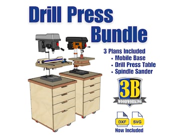 Drill Press Upgrade Plans: Table, Stand, Mobile Base (Digital Download)
