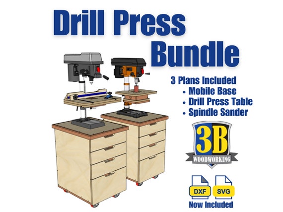 Drill Press Upgrade Plans: Table, Stand, Mobile Base (Digital Download)