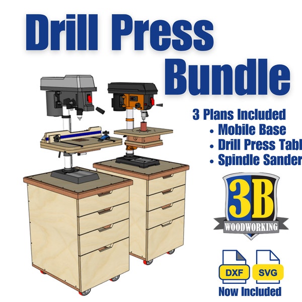 Drill Press Bundle /Drill Press Table /Drill Press Stand / - Build Plans | Woodworking Plans, digital plans