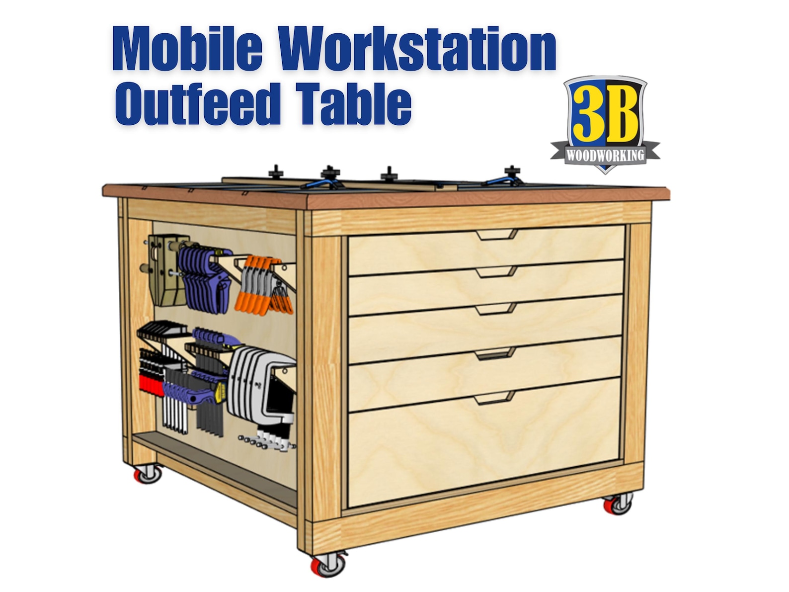 Mobile Workstation Outfeed Table Build Plan | Woodworking Plans ...