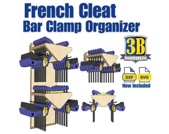 French Cleat Bar Clamp Organizer - Build Plans | Clamp Rack, Woodworking Plans
