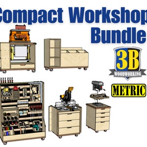 Compact Mobile Workshop Bundle - Metric Build Plans | Woodworking Plans, digital plans, DIY Plans